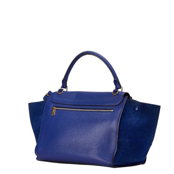 CELINE Blue Leather Shoulder Bag - Picture 2 of 8